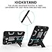 KAKA Galaxy Tab E 8.0 Case, [Kickstand Features][Shock Absorption] Three-Layer Heavy Duty Rugged Armor High Impact Resistant Bumper Protective Case Cover for Galaxy Tab E 8.0