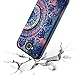 Rosebono for LG X Power 2 Case, LG Fiesta LTE Case, LG K10 Power Case, Hybrid Dual Layer Shockproof Hard Cover Graphic Fashion Cute Colorful Silicone Skin Case for LG LV7 - Mandala