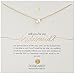 Dogeared Will You Be My Bridesmaid?, Small Button White Pearl Gold Necklace, 16.25