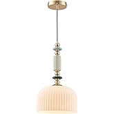 FALINNEAD Pendant Light Modern Pendant Lighting Fixture Hanging Lamp Milk White Glass Hanging Light Fixtures for Kitchen Isla