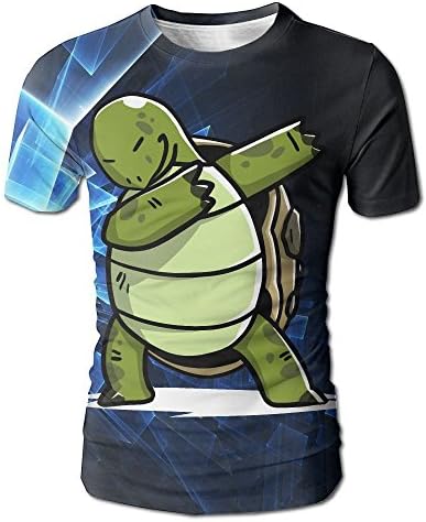 Funny Dabbing Tortoise Men's 3D Short Sleeve T-Shirt