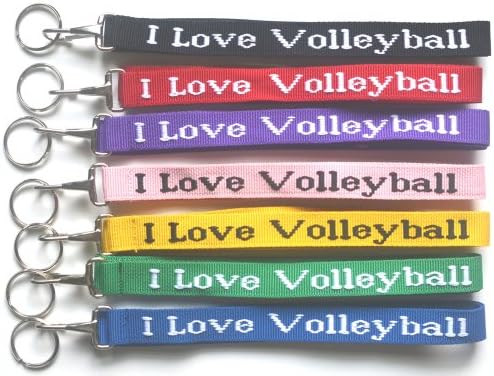 I Love Volleyball Woven Lanyard (12pcs/pack) - Multiple Colors