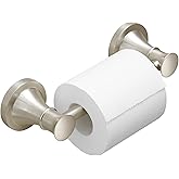 BESy Wall Mounted Toilet Paper Roll Holder Rustproof Tissue Paper Holder Bathroom Flexible Pivoting Tissue Handle Toilet Tissue Roll Holder, Brushed Nickel, Stainless Steel