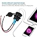 WINOMO Dual USB 4.2A 5V Socket Charger 12/24V Waterproof Power Outlet for Auto Car Motorcycle (Blue Light)