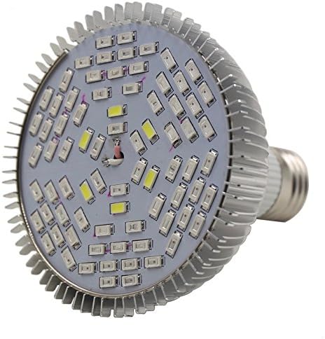 LMCO LED Grow Light E27 Screw Base Full Spectrum Red+Blue+UV+IR AC85-265V Led Plant Lamps For Hydroponics Vegetables and Flowering Plants (25W PAR30)