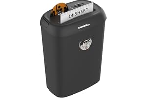 Suntiko 14-Sheet Heavy Duty Paper Shredder for Home & Office, Cross-Cut Credit Card/CD/Staple Shredder with Jam-Proof Tech, 5-Min Run, 68dB Quiet, P-4 Security, 6.6Gal Basket