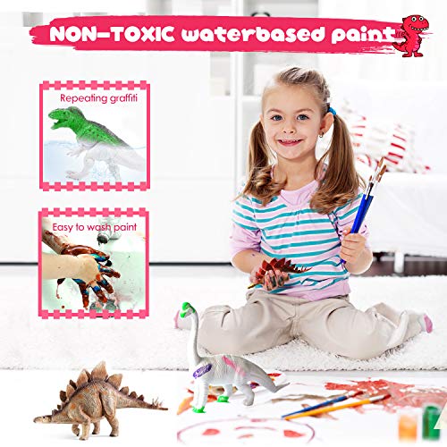 Joyjoz Kunst Bastel-Sets für Kinder-38 Stck.3D-Dinosaurier-Spielzeug Malsets für Kinder Kreativität Basteln DIY Geschenk… – Bild 5