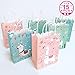 Wmbetter 15Pcs Llama Party Supplies Tote Gift Bags, Llama Party Favor Bags for Birthday Baby Shower Party Decorations (Pink, Blue, Mint Green) primary