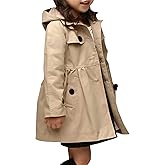 Betusline Girl's Single Breasted Trench Coat Dress Coat Outerwear, 2-14 Years