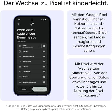 Pixel 10a – 7 Jahre Betriebssystem- und Sicherheitsupdates, mehr als 30 Stunden Akkulaufzeit, Kamera-Coach, Gemini Live, Pixel-Sicherheitsfunktionen - Fog, 128GB