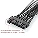 VANCOOL Dual PSU Power Supply24 Pin 20+4 pin ATX Motherboard Adapter Extension Cable-12inches