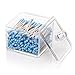 Choice Fun Square Acrylic Makeup Storage and Cotton Swab Holder with Lid