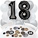 18th Milestone Birthday - Dashingly Aged to Perfection - Confetti and Balloon Party Decorations - Combo Kit