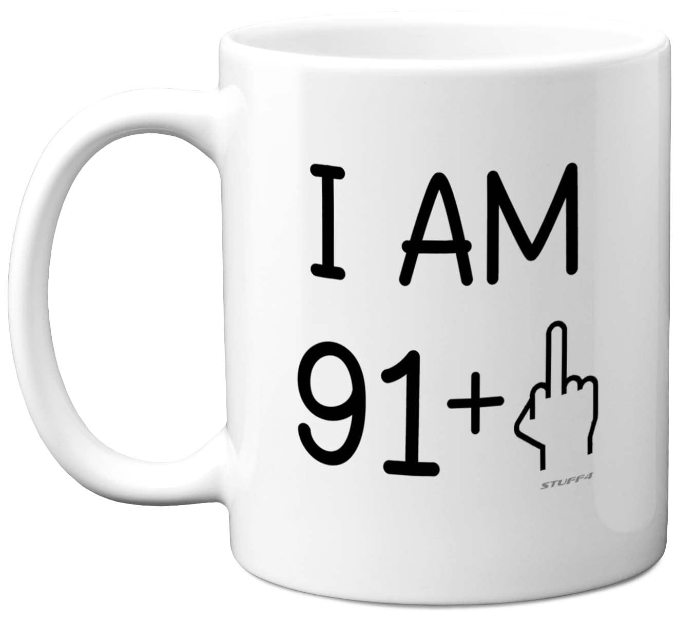 92nd Birthday Gifts for Women Men, Rude Novelty Mug Middle Finger, Gag Joke Gifts, Perfect Funny Mugs for Birthday Present, 11oz Premium Ceramic Coffee Mug