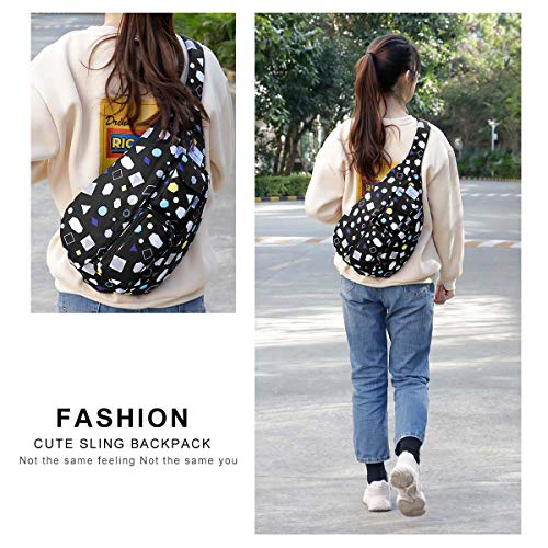 KAMO Sling Backpack - Travel Rope Bag Crossbody Pack for Women Men Teens - Waterproof Outdoor Shoulder Backpack for Trekking Bicycle Sport Hiking Camping