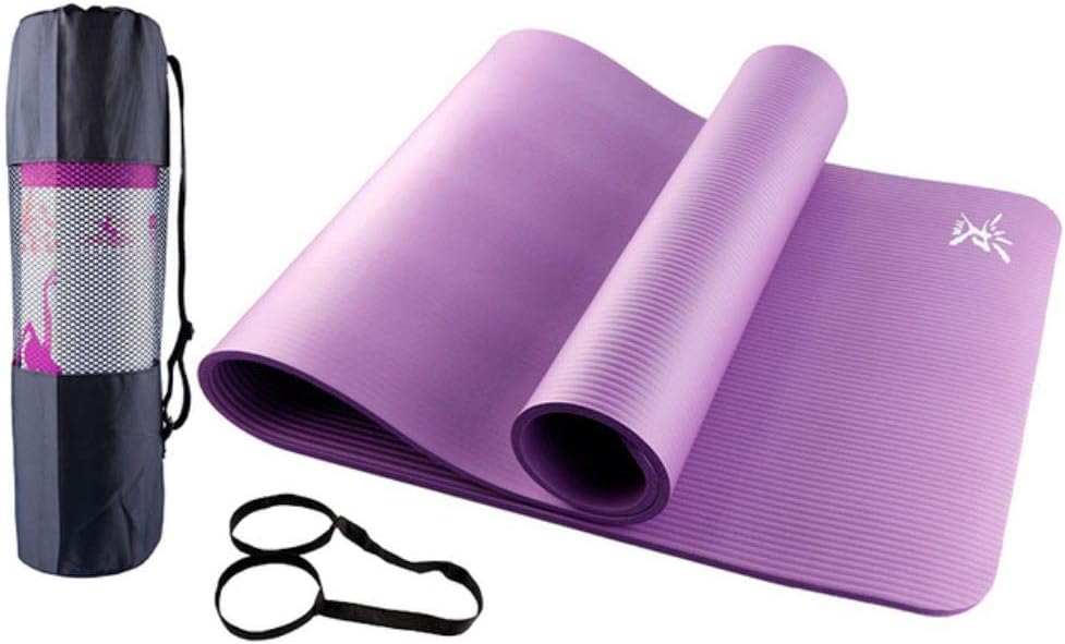 Estera de Yoga para Gimnasio Ejercicio de Gimnasia Antideslizante 10 mm