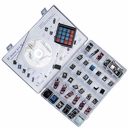 Elegoo Upgraded 37 in 1 Sensor Modules Kit with Tutorial for Arduino UNO R3 MEGA 2560 Nano 2016 new version