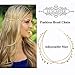 Luxcastle Gold Coin Crown Gypsy Hair Chain Jewelry Boho Hair Accessory Festival Tassel Headpiece for Bride and Women