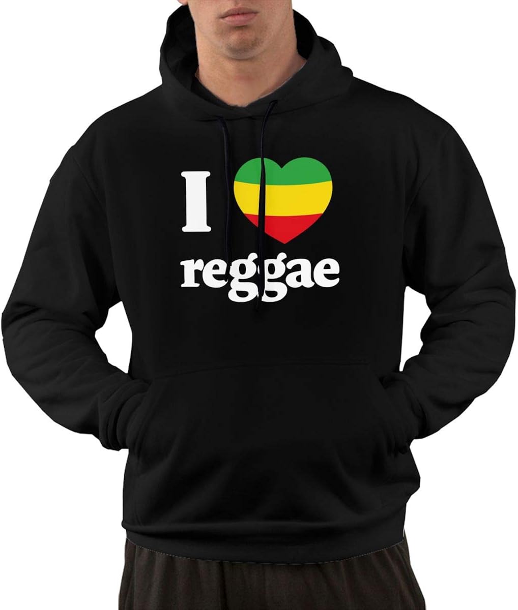 Amazon Com Mens Unisex I Love Reggae Sports Hoodies Pockets Hooded Sweatshirt Essential Sweater Hoodie Shirt Clothing