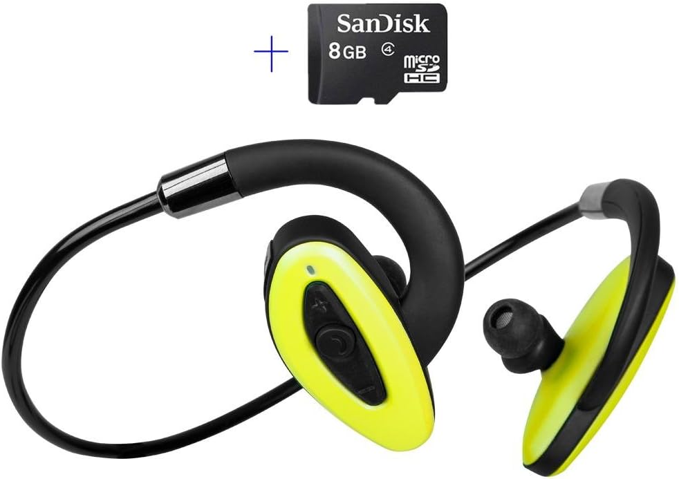 Bluetooth Swimming Headset HXY Wireless Headphones with 8GB Memory Noise-Cancelling in Ear Green