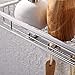 KES Bathroom Shelf, Shower Shelf for Small Bathroom (14 Inch Rectangular Polished Stainless Steel) with Towel Hook Hanger Wall Mount, A2128