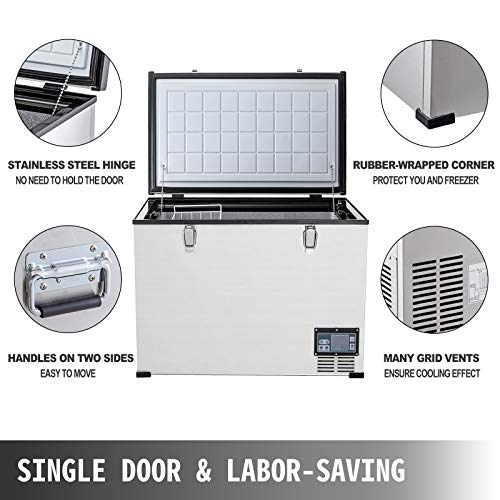 VEVOR Car Freezer,63 Quart Portable Chest Freezer,60L Deep Freezer