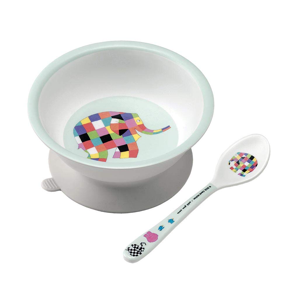 Petit Jour Paris - Bowl with Suction pad and Spoon Elmer - with its Gift Box!