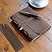 Leather Journal Gift Set with Antique Leather Bookmark + Pen, Handmade Writing Notebook 7x5 Inches Unlined Leather Bound Daily Notepad For Men For Women, Luxury Gift Box Diary for all ages