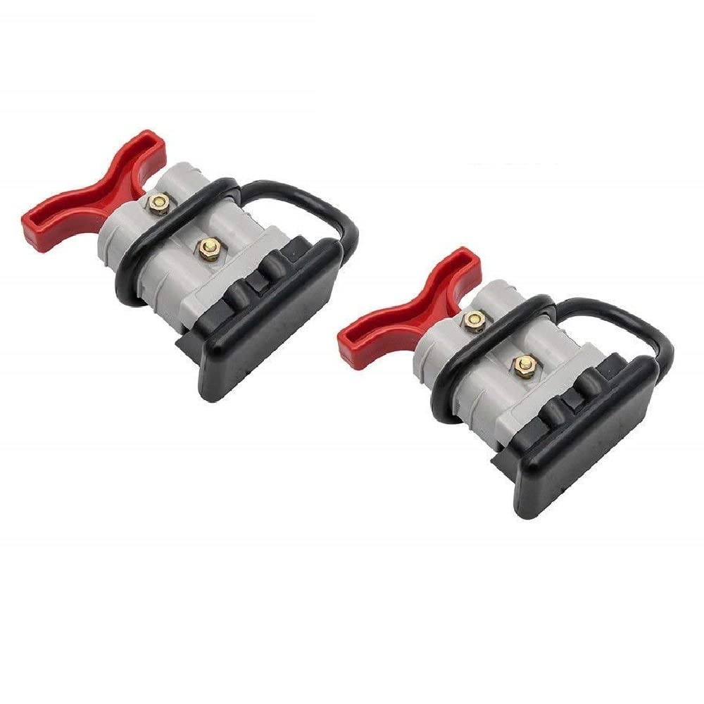 HugeAuto H84861 2 Set SB 50 Amp Anderson Plug Style Connectors Handle T-Bar 600V 12-24V Contacts