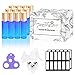 Essential Oil Roller Bottles 10ml (Gradient Blue Glass, 12pack, 3 Extra Stainless steel Roller Balls，24 Labels, Opener, 2 Funnels by PrettyCare) Roller Balls For Essential Oils, Roll on Bottles