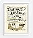 Vintage Bible Page Verse Scripture, This World Is Not My Home - Hebrews 13:14 Christian Art Print, Unframed, Shasta Rv Trailer Camper, Christian Wall and Home Decor Poster, All Sizes