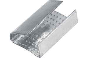 JIADIstrap Open Serrated Strapping Seals for 1/2" Polyester Poly Polypropylene Strap Pallet Banding Clips(500)