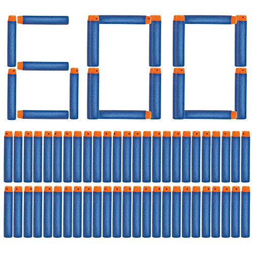 NextX Foam Darts Compatible with NERF Guns 600pcs Bullets Box Packaging for NERF N-strike Elite Series Blasters Toy Guns Target Games(Blue)