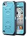 ULAK iPod Touch 6th Generation case with Screen Protector, Belt Clip Holster Kickstand Shockproof Fullbody Protective Case Bumper Hard Cover for Apple iPod Touch 5/6th/ 7th Generation, Blue