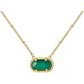 Episkeyk Birthstone Necklace for Women Dainty Gold Necklace Fashion Jewelry 14k Gold Plated Gift