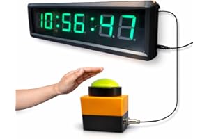 Ledgital Countdown Timer Clock, Large Stopwatch with Tap Button, Support Count Up & Real Time Function, Ideal for Shuttle Run