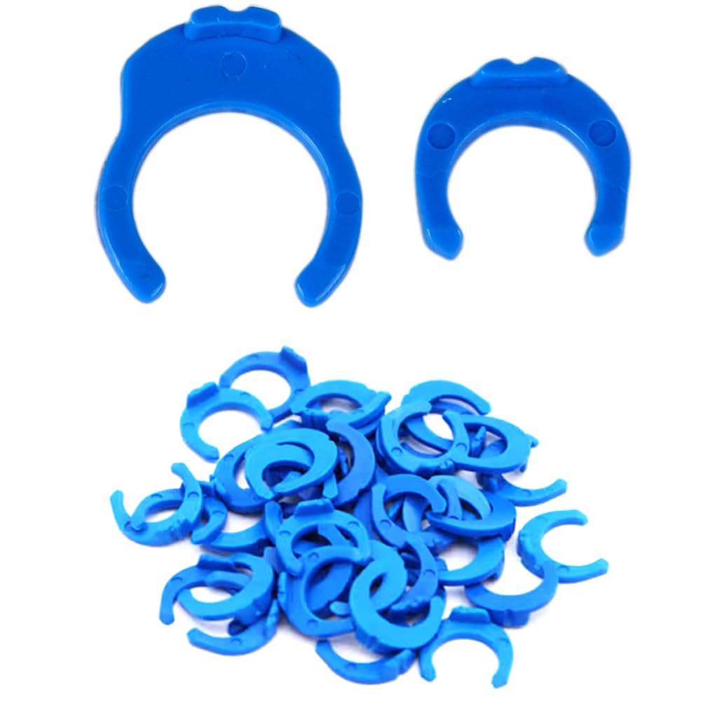 Photo 1 of 100Pcs 1/4 Inch 3/8 InchLocking Clips Clamps, Quick Connect Fittings Clamps for RO Reverse Osmosis Water Filter Fittings (1/4Inch and 3/8Inch)