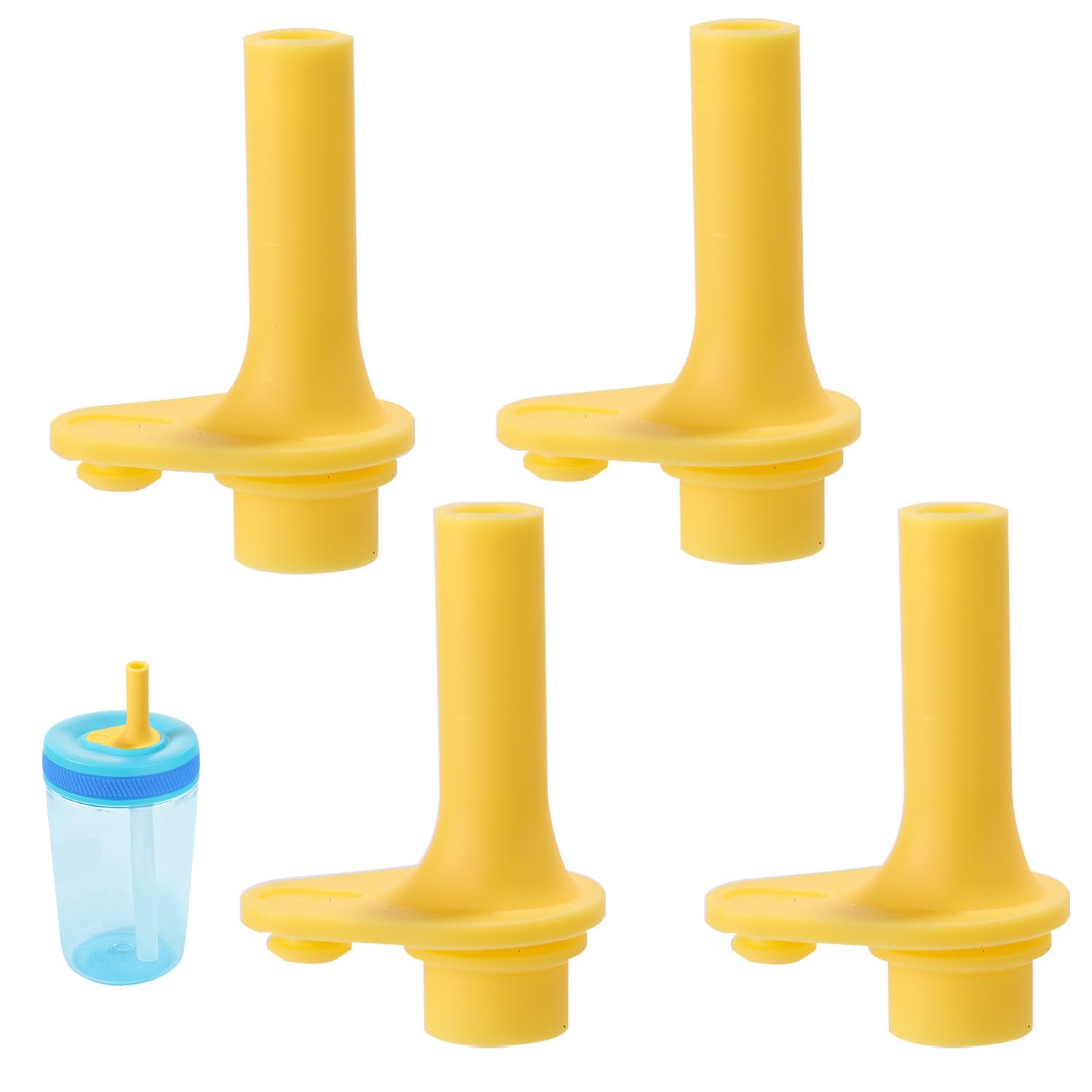 Photo 1 of 4pcs Bite Valve for Zak Designs Kelso, Silicone Replacement Bite Valve Compatible with Zak Designs Kelso 15 Oz/16oz Reusable Cup Lid Replacement Straws Accessory (Yellow)