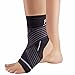 Ankle Support Brace with Open-Heel – Compression Sleeve with Adjustable Strap – Great for Running, Ankle Sprains