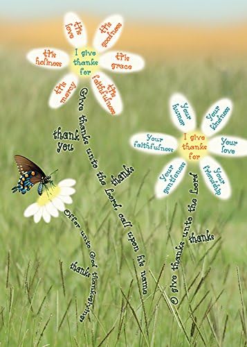 Thankfulness Towards God &amp; Others - Set of 12 Thank You Greeting Cards W/matching Bookmark &amp; Sticker