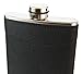Liquor Hip Flasks Set for Men, Stainless Steel, Black Grip, 8oz