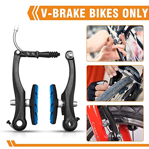 thumbnail image 2 of Alritz Bike Brake Pads Set — 4 Pairs Of 70mm V-Brake Pads With Hex Nuts & Shims, All-Weather, Low Noise 2 of 14