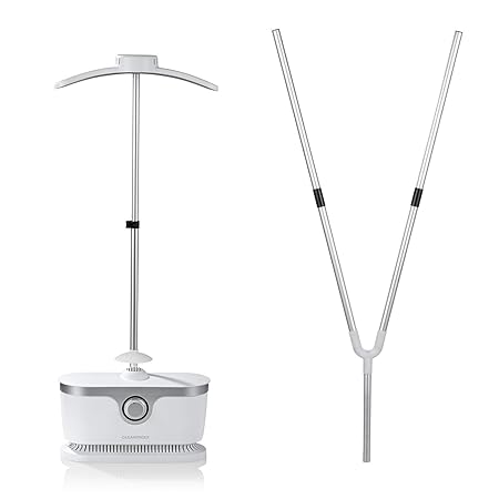 CLEANmaxx Bügler 1800W silber/weiß für Hemden,Blusen & Bügler-Aufsatz für Hosen