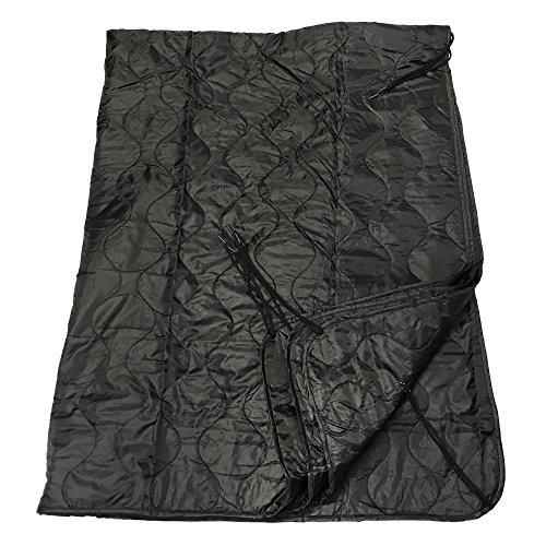 86" BLACK G.I Style Poncho Liner Nylon Ripstop Sleeping Bag Blanket Sleeping Gear Hike Camping