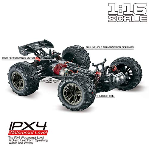 Ranoff All Terrain RC Cars High Speed 4WD Remote Control Truck Waterproof Off-Road (Orange) - Thumbnail 3