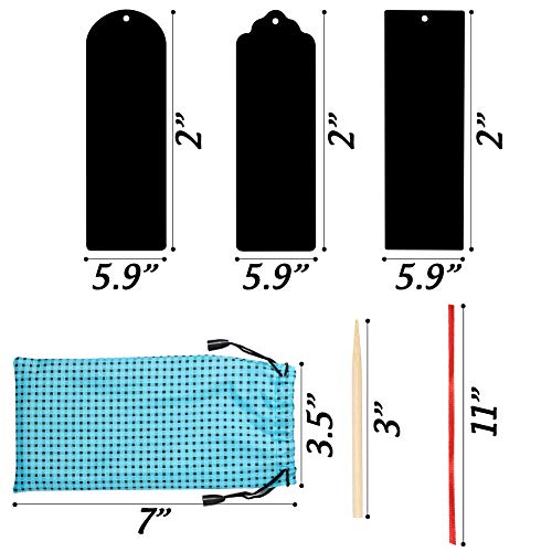 Koogel 48Pcs Art Bookmarks for Kids, 3 Kinds Craft Bookmarks Scratch Art Party Favor Rainbow Bookmark for Childrens Painting Art Creation Painting Teaching