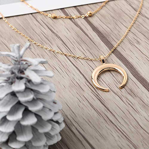 2 Jovono+MultiLayered+Necklaces+Crescent+Necklace