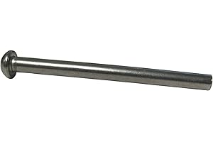 HANSON RIVET 1/8" Diameter X 2-1/2" Length Solid Steel Round Head Rivet, Plain Finish (Pack of 1 Pound - Approximately 106 Pieces)