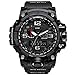Bounabay Men's Military Digital Sport Watch Water Resistant Outdoor LED Back Light Display,Black