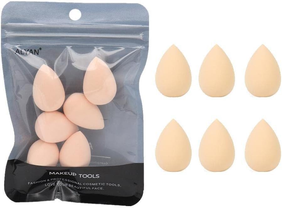 DPWOUM 6Pcs Mini Makeup Sponge Small Beauty Sponge Blender Set for Foundation, Powder, Concealer Highlight,and Eye Shadow, Puffs and Wedges，Makeup Sponges, Puffs and Wedges